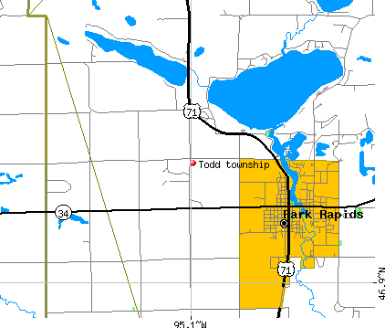 Todd township, MN map