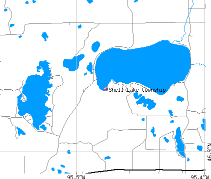 Shell Lake township, MN map