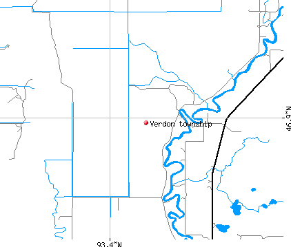 Verdon township, MN map