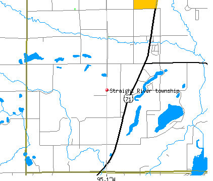 Straight River township, MN map