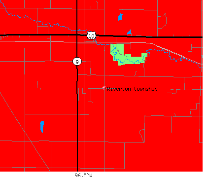 Riverton township, MN map