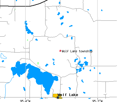Wolf Lake township, MN map