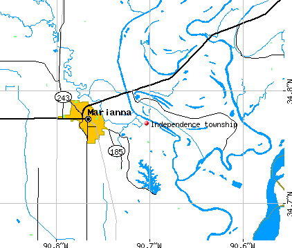 Independence township, AR map