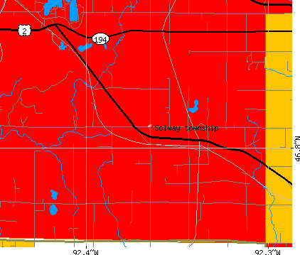 Solway township, MN map