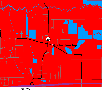 Furlow township, AR map