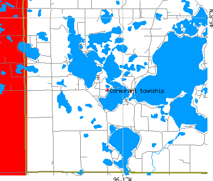 Cormorant township, MN map