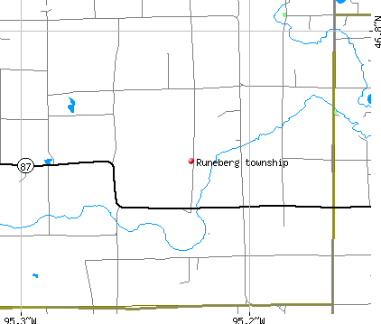 Runeberg township, MN map