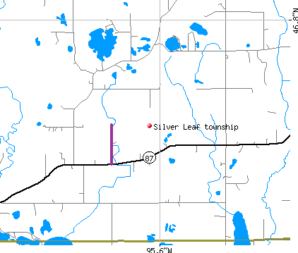 Silver Leaf township, MN map