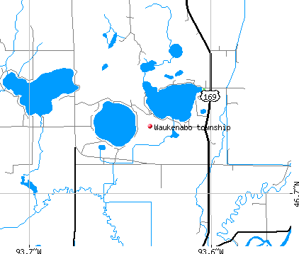 Waukenabo township, MN map