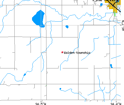 Walden township, MN map