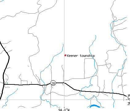 Keener township, AR map