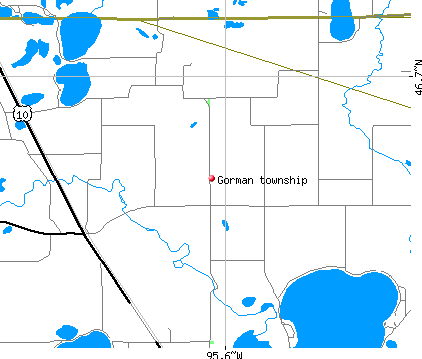 Gorman township, MN map