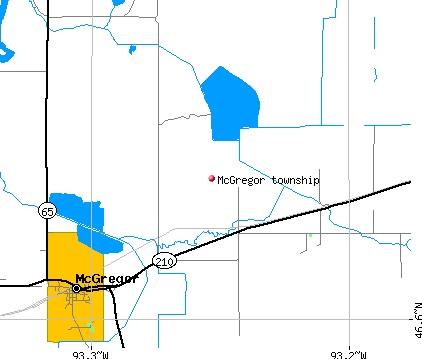 McGregor township, MN map