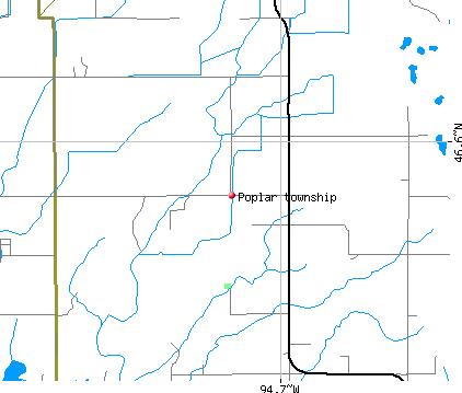Poplar township, MN map