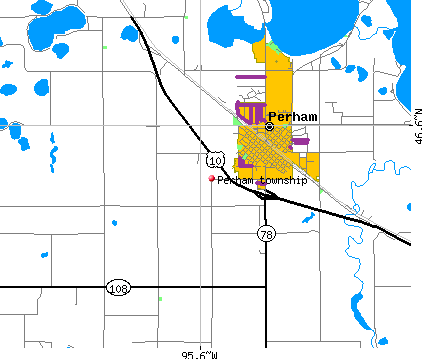 Perham township, MN map