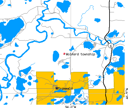 Wolford township, MN map