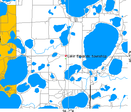 Lake Edwards township, MN map