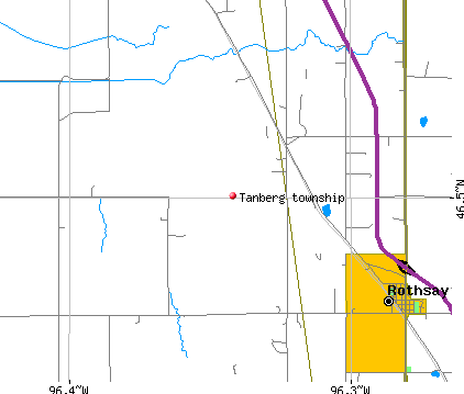 Tanberg township, MN map