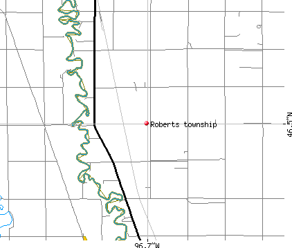 Roberts township, MN map