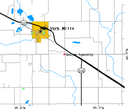 Newton township, MN map