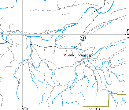 Cedar township, AR map