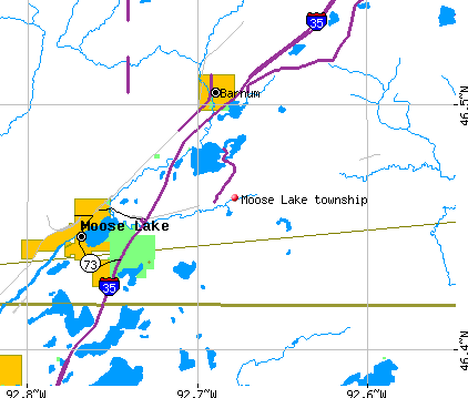 Moose Lake township, MN map