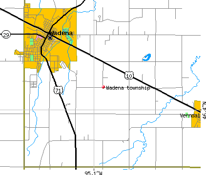 Wadena township, MN map