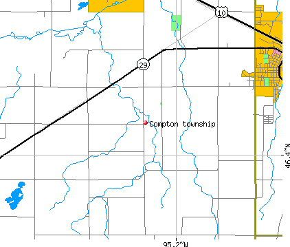 Compton township, MN map