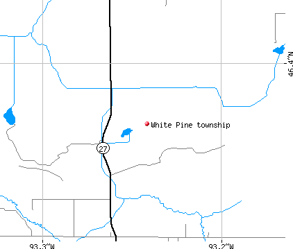 White Pine township, MN map