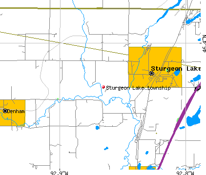 Sturgeon Lake township, MN map