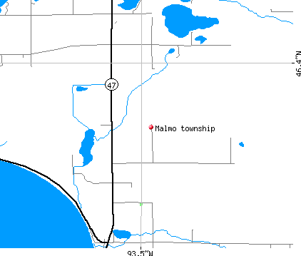 Malmo township, MN map