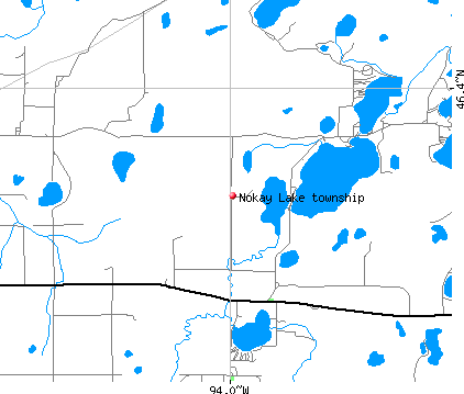 Nokay Lake township, MN map