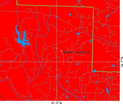 Beaver township, AR map