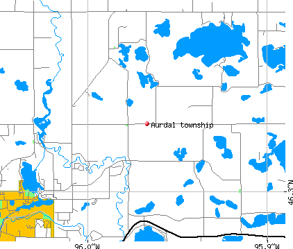 Aurdal township, MN map
