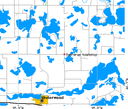 Sverdrup township, MN map