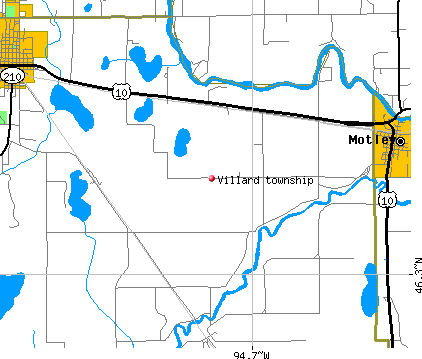 Villard township, MN map