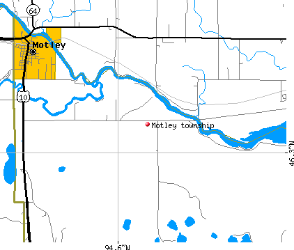 Motley township, MN map