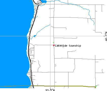 Lakeside township, MN map