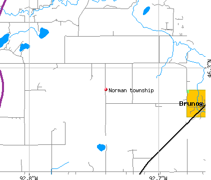 Norman township, MN map