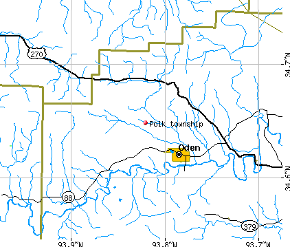 Polk township, AR map