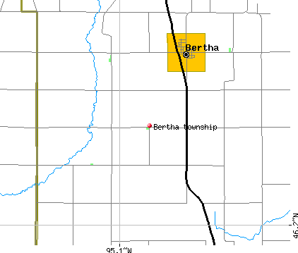 Bertha township, MN map