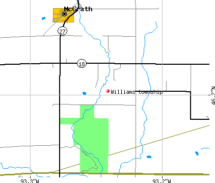 Williams township, MN map