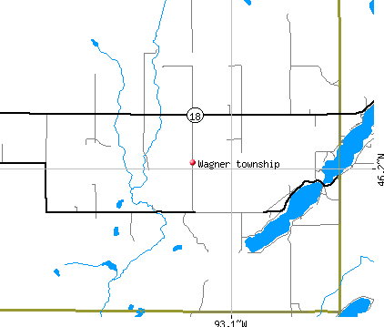 Wagner township, MN map