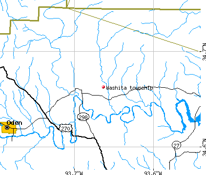 Washita township, AR map