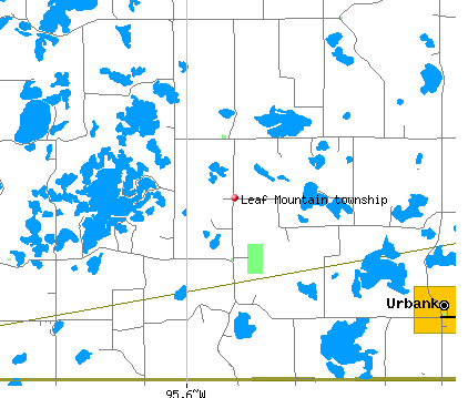 Leaf Mountain township, MN map