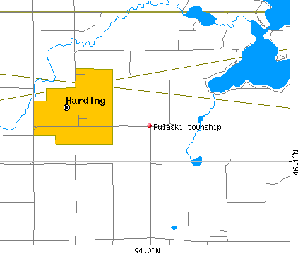 Pulaski township, MN map