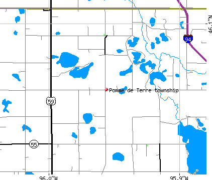 Pomme de Terre township, MN map