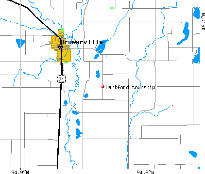 Hartford township, MN map