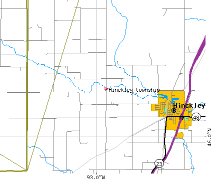 Hinckley township, MN map