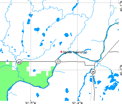 Ogema township, MN map